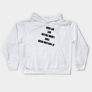 Fallen off my bike. BMX. Kids Hoodie